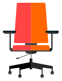 Grafik eines Bürostuhls