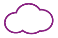 Wolke als Symbol für Cloud