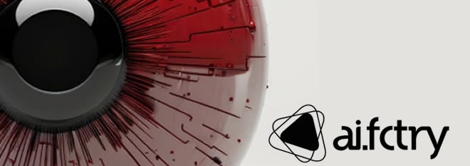 Bild mit Auge in rot und einem Logo