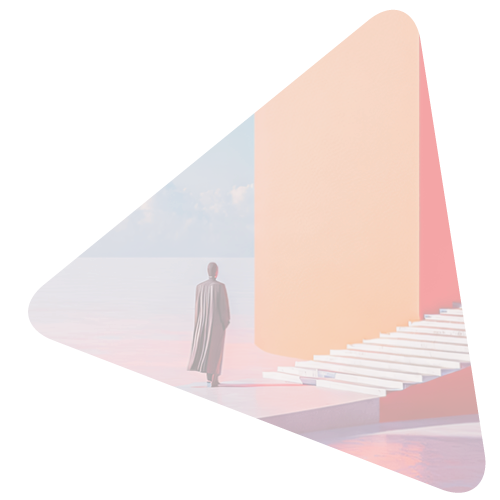 Figur vor einer Treppe