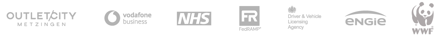Markenlogos in grau